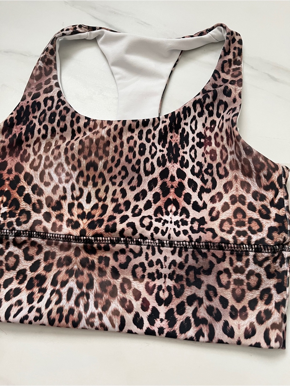 DYI Leopard Print Racerback Sports Bra - Picture 2 of 4